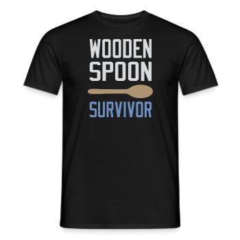 Survivant de la cuillère en bois - T-shirt homme - noir - Devant - AI Model Male 178 light (178cm)