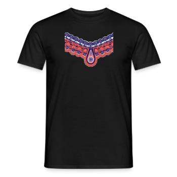 Folkloric patterns T-shirts Hoodie Pullover - Men's T-Shirt - black - Front - AI Model Male 178 light (178cm)