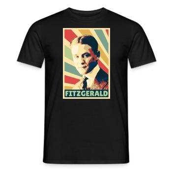 Scott Fitzgerald Vintage Farben - Männer T-Shirt - Schwarz - Vorne - AI Model Male 178 light (178cm)