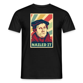 Lo clavó Martin Luther Colors Vintage - T-shirt homme - noir - Devant - AI Model Male 178 light (178cm)