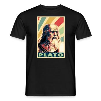 Platón de colores vintage - T-shirt homme - noir - Devant - AI Model Male 178 light (178cm)