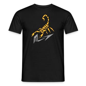 Scorpio with sign - Men's T-Shirt - black - Front - AI Model Male 178 light (178cm)