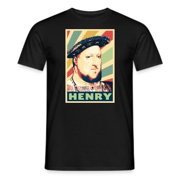 Rey Henry 8 colores vintage - T-shirt homme - noir - Devant - AI Model Male 178 light (178cm)