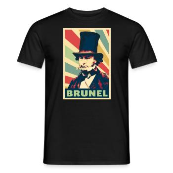 Isambard Kingdom Brunel Vintage Colores - T-shirt homme - noir - Devant - AI Model Male 178 light (178cm)