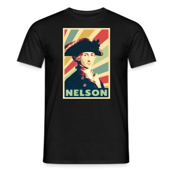 Horatio Nelson Vintage Colors - Men's T-Shirt - black - Front - AI Model Male 178 light (178cm)