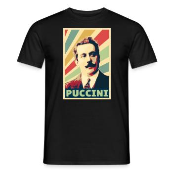Giacomo Puccini Colores vintage - T-shirt homme - noir - Devant - AI Model Male 178 light (178cm)