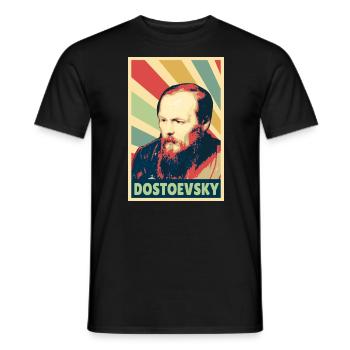 Fyodor Dostoevsky Vintage Colores - T-shirt homme - noir - Devant - AI Model Male 178 light (178cm)