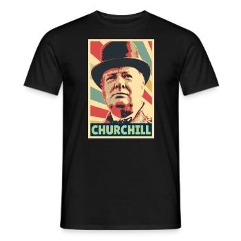 Winston Churchill Vintage Colores - T-shirt homme - noir - Devant - AI Model Male 178 light (178cm)