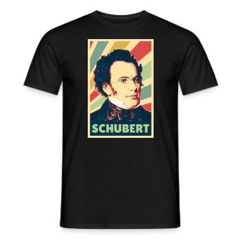 Franz Schubert Vintage Colors - Men's T-Shirt - black - Front - AI Model Male 178 light (178cm)