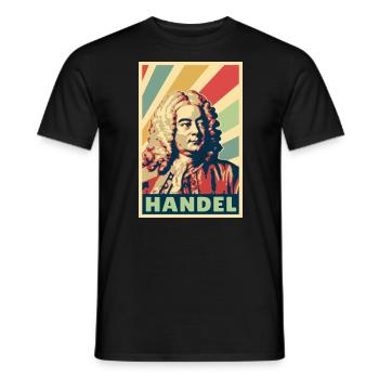 Georg Friedrich Handel Vintage Colors - T-shirt homme - noir - Devant - AI Model Male 178 light (178cm)