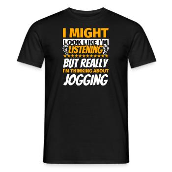 Cadeau amusant de jogging - T-shirt homme - noir - Devant - AI Model Male 178 light (178cm)