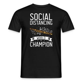 Fagottrohr für Fagottist und Fagottorchester - Männer T-Shirt - Schwarz - Vorne - AI Model Male 178 light (178cm)