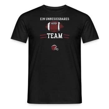 Ein unbesiegbares Team - Football - Männer T-Shirt - Schwarz - Vorne - AI Model Male 178 light (178cm)