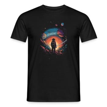 Wandering in the Universe - Surrealist Artwork - Men's T-Shirt - black - Front - AI Model Male 178 light (178cm)