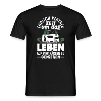 Endlich Rentner Zeit das Leben auf vier Rädern zu - Männer T-Shirt - Schwarz - Vorne - AI Model Male 178 light (178cm)