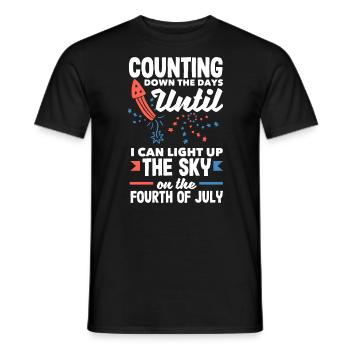 Counting Down the Days - Light Up the Sky on the - Männer T-Shirt - Schwarz - Vorne - AI Model Male 178 light (178cm)