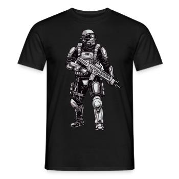 Future Soldier - Men's T-Shirt - black - Front - AI Model Male 178 light (178cm)