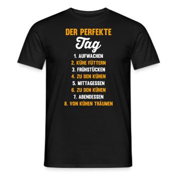 Kuh Landwirt Bauernhof Kühe - Männer T-Shirt - Schwarz - Vorne - AI Model Male 178 light (178cm)