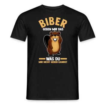Nagetier Biberliebhaber Biber - Männer T-Shirt - Schwarz - Vorne - AI Model Male 178 light (178cm)