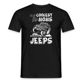 Les papas les plus cool conduisent des jeeps - T-shirt homme - noir - Devant - AI Model Male 178 light (178cm)