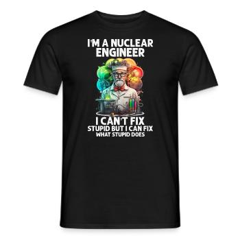 Nuklearingenieur für Kernkraftwerk und Kernenergie - Männer T-Shirt - Schwarz - Vorne - AI Model Male 178 light (178cm)