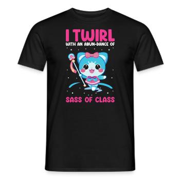 Stabdänzerin Design für Majorette - Männer T-Shirt - Schwarz - Vorne - AI Model Male 178 light (178cm)