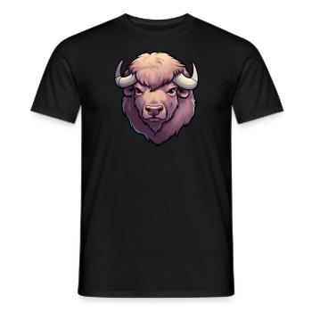 Bison Buffalo - Men's T-Shirt - black - Front - AI Model Male 178 light (178cm)