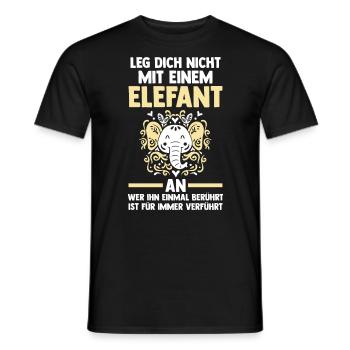 Elefant Elefanten - Männer T-Shirt - Schwarz - Vorne - AI Model Male 178 light (178cm)