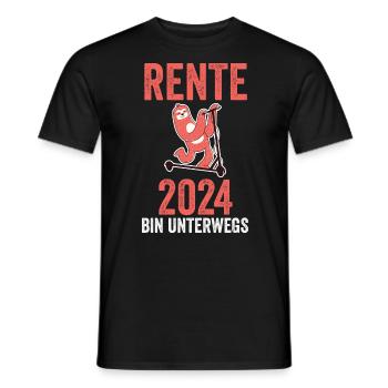 Rentner 2024 Pension Ruhestand Rente - Männer T-Shirt - Schwarz - Vorne - AI Model Male 178 light (178cm)