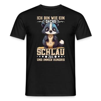 Dachsbesitzer Kostüm Honigdachs Dachsbliebhaber - Männer T-Shirt - Schwarz - Vorne - AI Model Male 178 light (178cm)