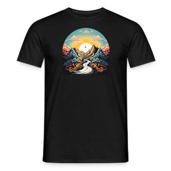 Andere Welten im Großen Universum und einer Sonne - Männer T-Shirt - Schwarz - Vorne - AI Model Male 178 light (178cm)