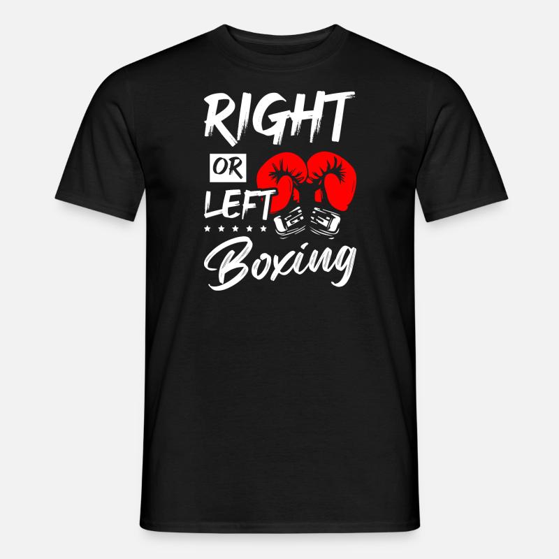 Right or Left Boxing - Männer T-Shirt - Schwarz