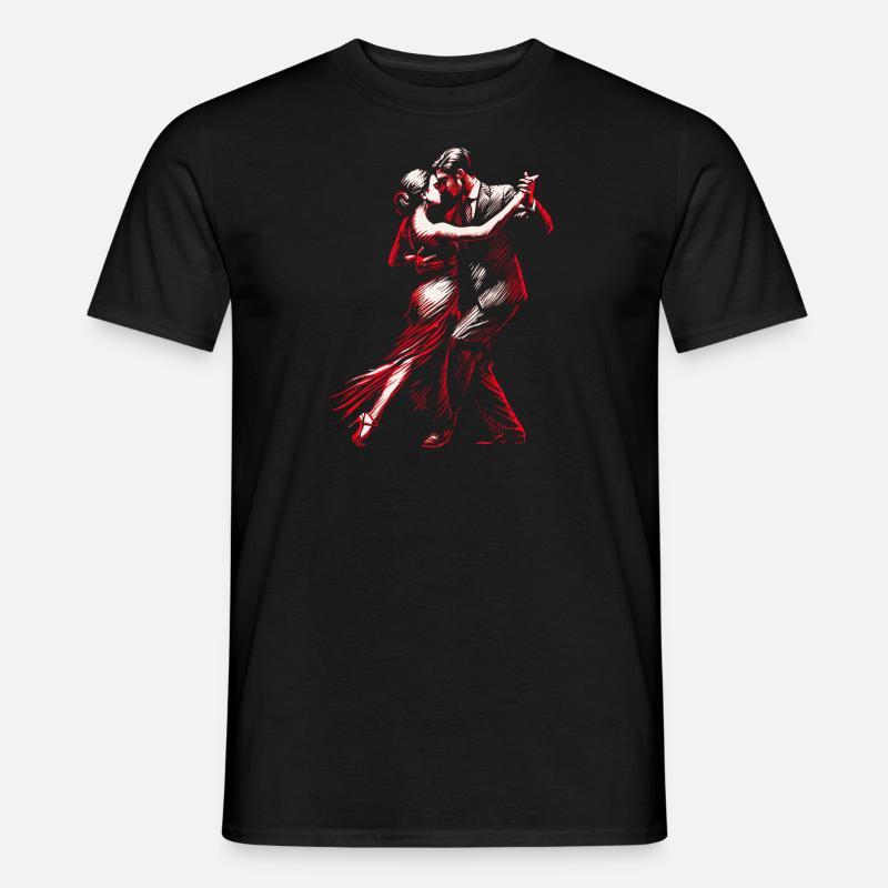 Tango Paar - Männer T-Shirt - Schwarz