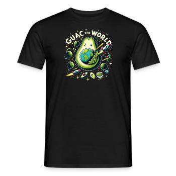 Guac the World - Men's T-Shirt - black - Front - AI Model Male 178 light (178cm)