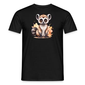 Lémurien Cool Cool Madagascar - T-shirt homme - noir - Devant - AI Model Male 178 light (178cm)