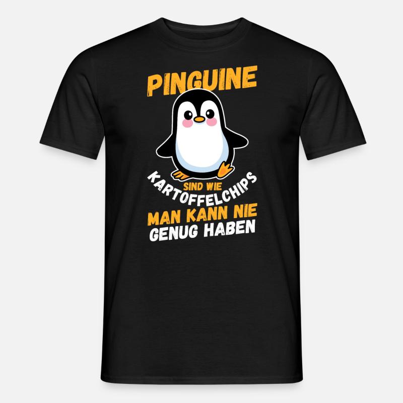 Pinguin - Männer T-Shirt - Schwarz