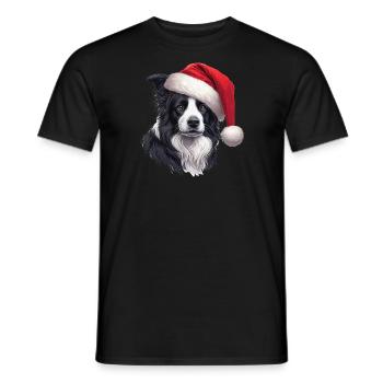 Border Collie Geschenke - Männer T-Shirt - Schwarz - Vorne - AI Model Male 178 light (178cm)
