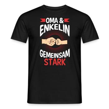 Oma Großmutter und Enkelin - Männer T-Shirt - Schwarz - Vorne - AI Model Male 178 light (178cm)