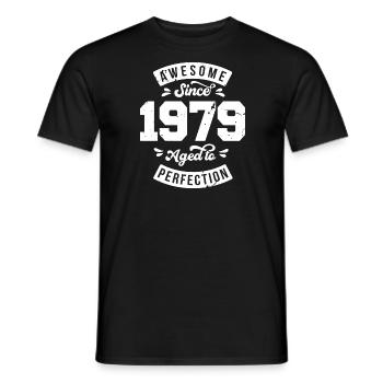 Vintage 1979 Geburtstag - retro 1979 - Männer T-Shirt - Schwarz - Vorne - AI Model Male 178 light (178cm)