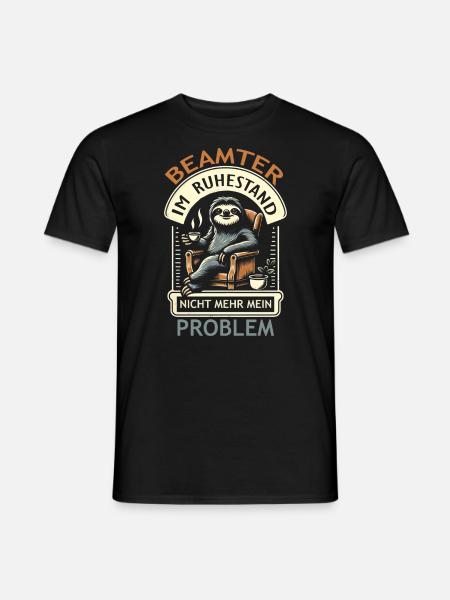 Beamter Ruhstand - Männer T-Shirt - Schwarz