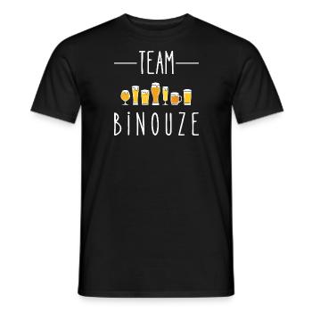 team binouze - T-shirt homme - noir - Devant - AI Model Male 178 light (178cm)