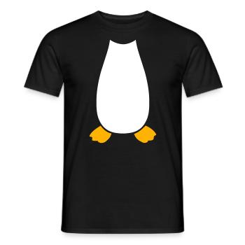 Penguin Costume Carnival Animal Lower Body Funny - Men's T-Shirt - black - Front - AI Model Male 178 light (178cm)