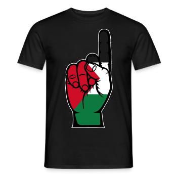 Palestine Flag Number 1 - Men's T-Shirt - black - Front - AI Model Male 178 light (178cm)