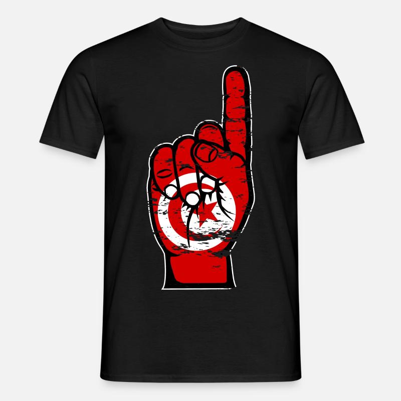 Drapeau tunisien numéro 1 utilisé - T-shirt homme - noir