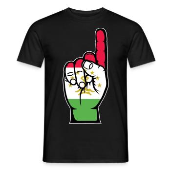 Drapeau du Tadjikistan numéro 1 - T-shirt homme - noir - Devant - AI Model Male 178 light (178cm)