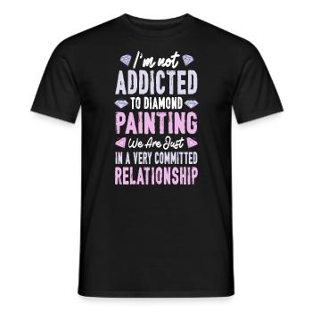 Peinture au diamant Peinture au diamant Hobby Art du diamant - T-shirt homme - noir - Devant - AI Model Male 178 light (178cm)