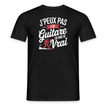Ich kann keine richtige Gitarre haben - Männer T-Shirt - Schwarz - Vorne - AI Model Male 178 light (178cm)