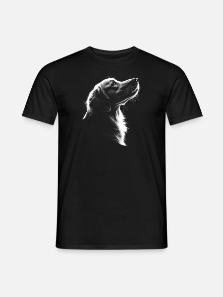 Golden Retriever Portrait Hunde Hund Goldie - Männer T-Shirt - Schwarz