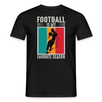 Football américain - T-shirt homme - noir - Devant - AI Model Male 178 light (178cm)