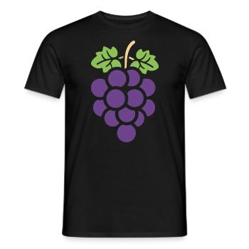 Weintraube - Männer T-Shirt - Schwarz - Vorne - AI Model Male 178 light (178cm)
